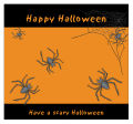 Spider Halloween Big Square Favor Tag 3.5x3.25